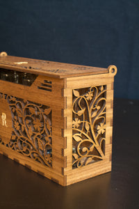 engraved wooden box