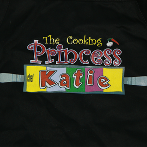 printed baking princess apron logo