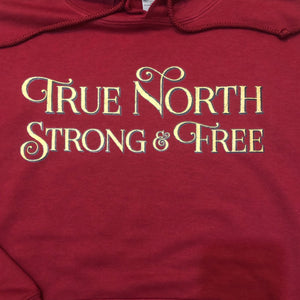 True North printed hoodie logo